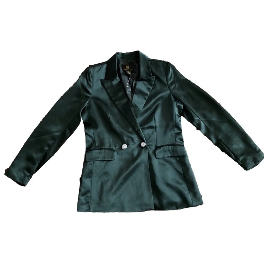 House of Harlow 1960 emerald green double breasted  satin blazer NWT Medium